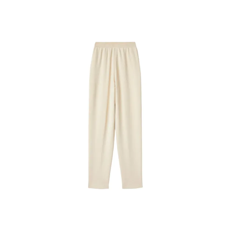 Loro Piana FW24 Casual Pants Women's Beige Milk-1