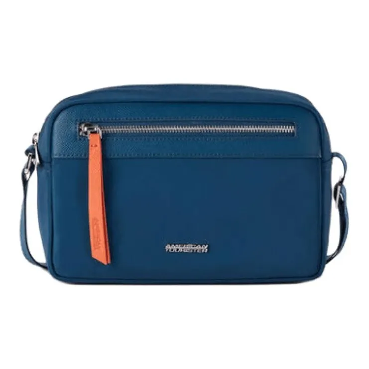 AMERICAN TOURISTER Fabric Crossbody Bag Small Size Women's Marine Blue-0