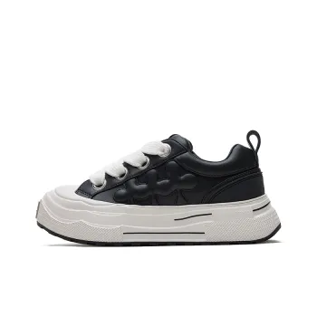 SHOOT BRAND Reprise Black Plum Slip Resistant Height Increasing Low Top Skateboard Shoes Unisex Black