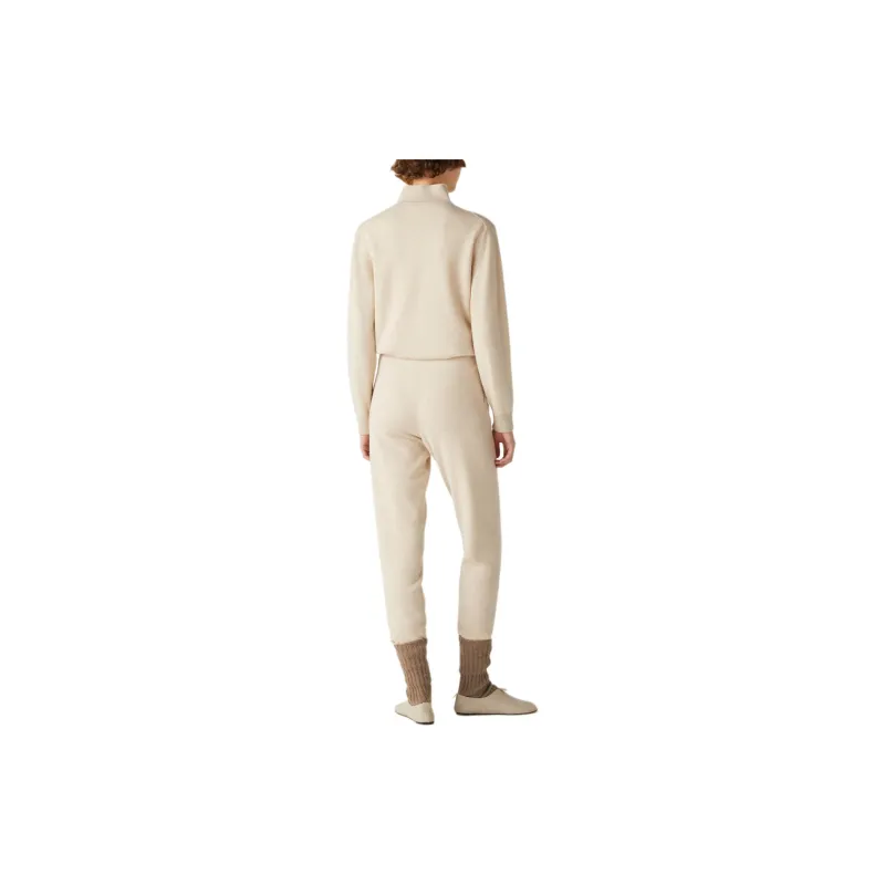 Loro Piana FW24 Knitted Sweatpants Women's Nougat-4