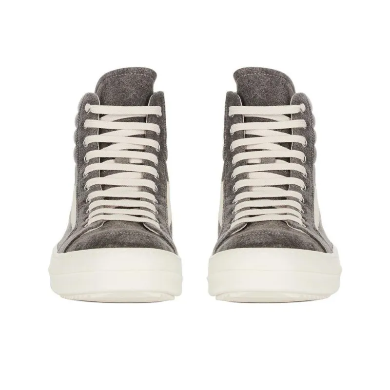 Rick Owens DRKSHDW High Top Skateboard Shoes Men's Gray-2
