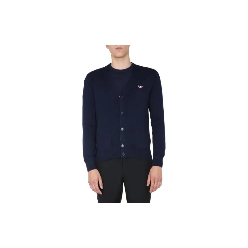 Maison Kitsune Knitwear Unisex Navy Blue-2