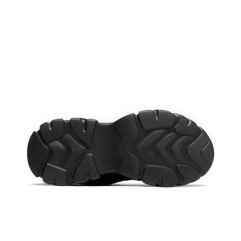 ROBERTA DI CAMERINO Height Increasing Wear Resistant Slip Resistant Low Top Chunky Sneakers Men's Black Gray Color-4