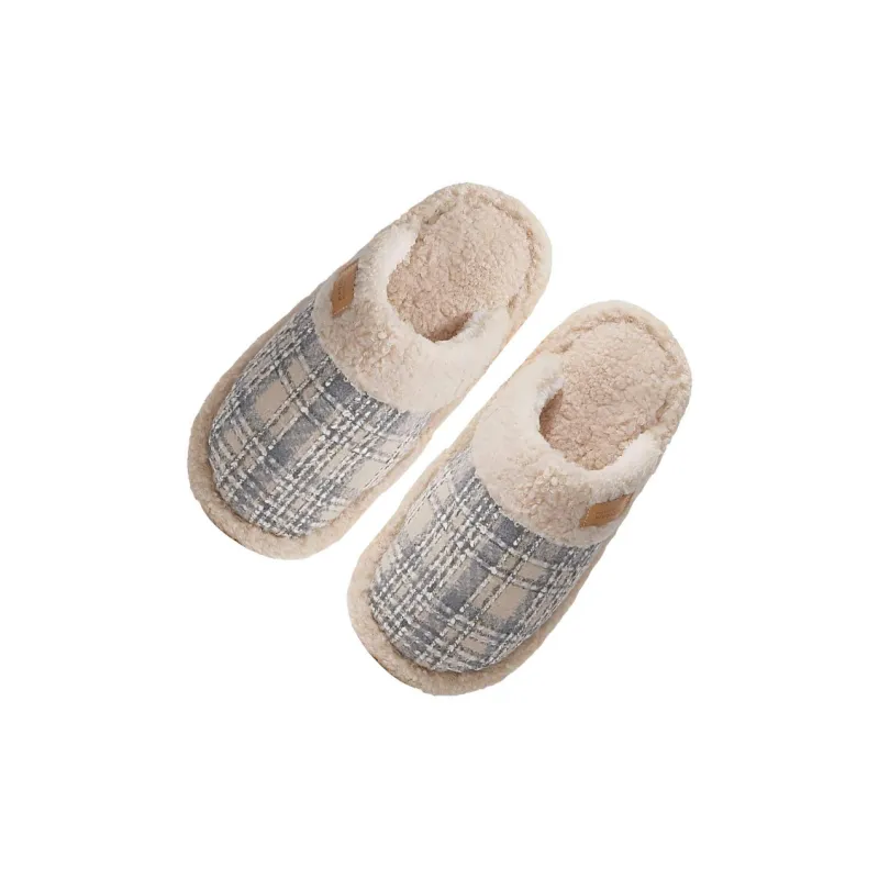 Cotton Slippers For Fall And Winter Indoor Unisex Slip Resistant Fleece Lined Warm Couple's Floor Cotton Slippers-20