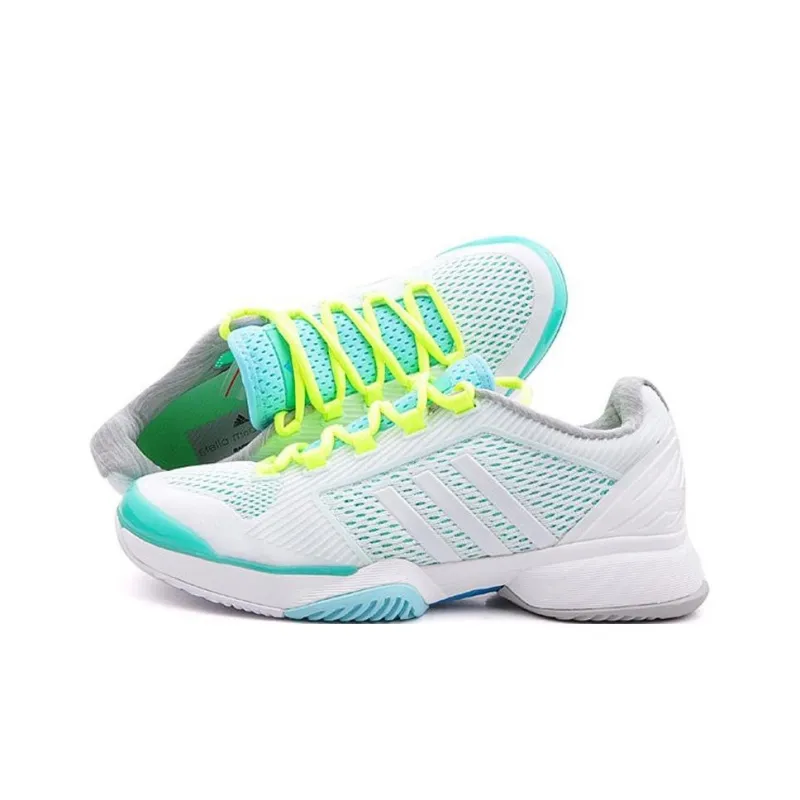 Adidas ASMC Anti-Slip Wear-Resistant Low-Top Tennis Shoes Women's White Blue-1