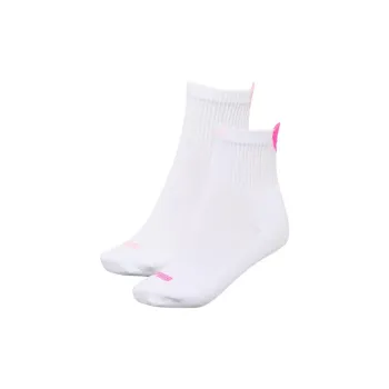 PUMA Women's Heart Short Crew Socks 2 Pack Mid-Calf Socks Women's 2 Pack White / Pink
