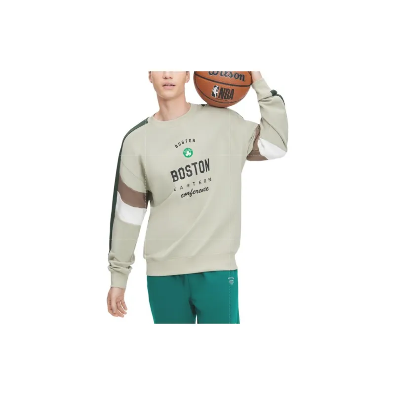 NBA Team Story Series Sweatshirts Unisex Khaki Green-3
