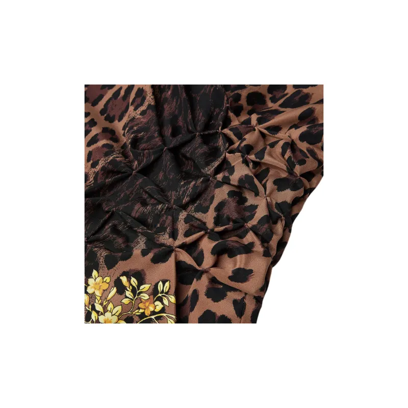 VERSACE Barocco-print Smocked Gown-3