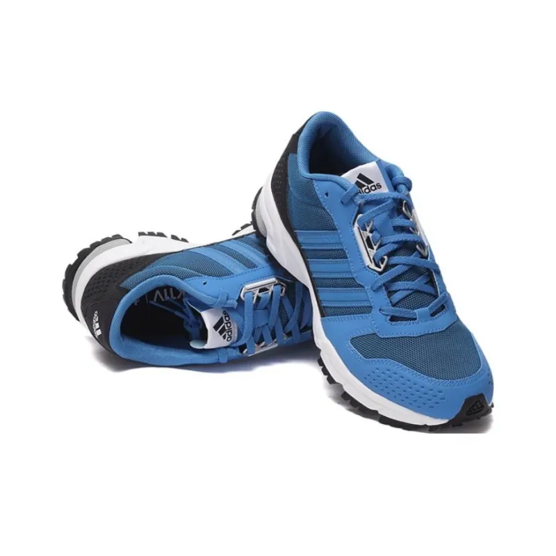 Adidas Marathon 10 Anti-Slip Wear-Resistant Low-Top Running Shoes Men's Blue-2