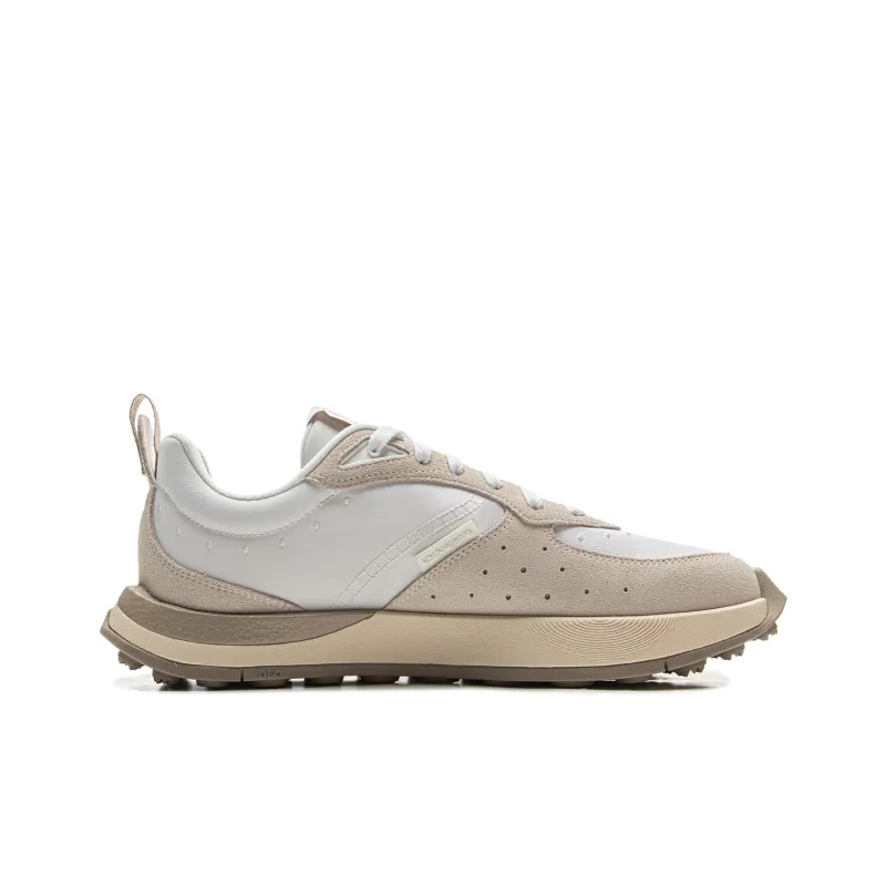 LiNing Cushioned Anti Slip Wear Resistant Breathable Lightweight Low Top Basketball Shoes Men's White Brown-1