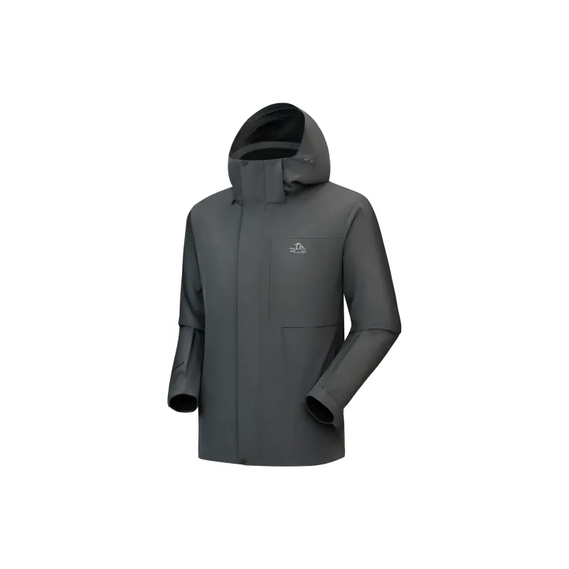 PELLIOT Water Resistant Windproof Breathable Warm Detachable Windbreaker Jacket Men's-6