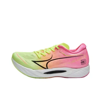 HEALTH Cushioning Anti Slip And Wear Resistant Low Top Carbon Plate Training Running Shoes Unisex Green Pink