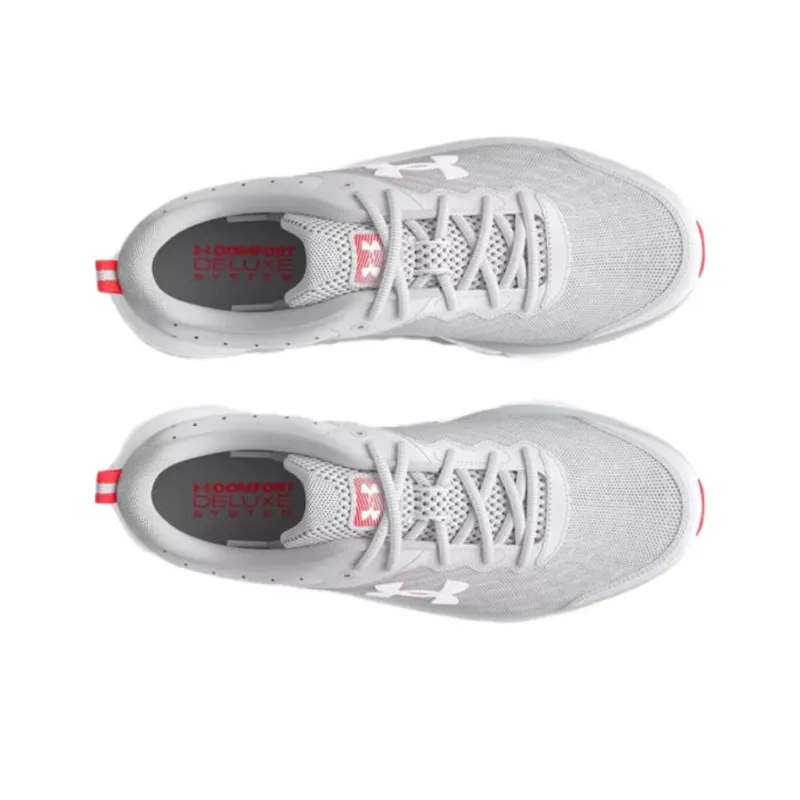 Under Armour Charged Assert 10 Anti Slip Wear Resistant Low Top Casual Running Shoes Women's Light Gray-3