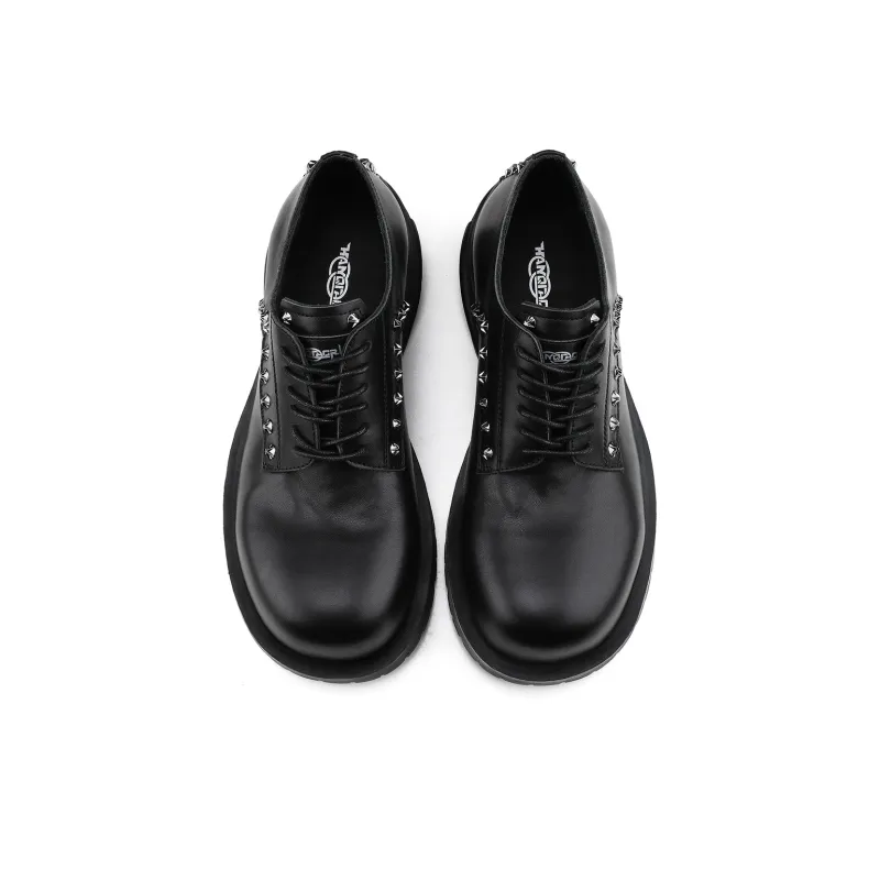 HANQIAORIJI Black Blood Series Low Top Casual Shoes Unisex Black-2