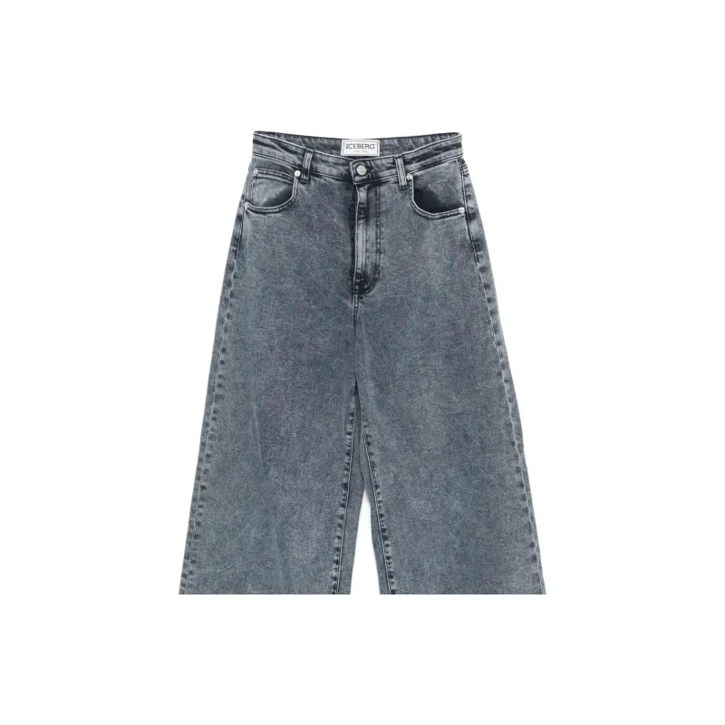 Iceberg Logo Patch Flared Jeans-2