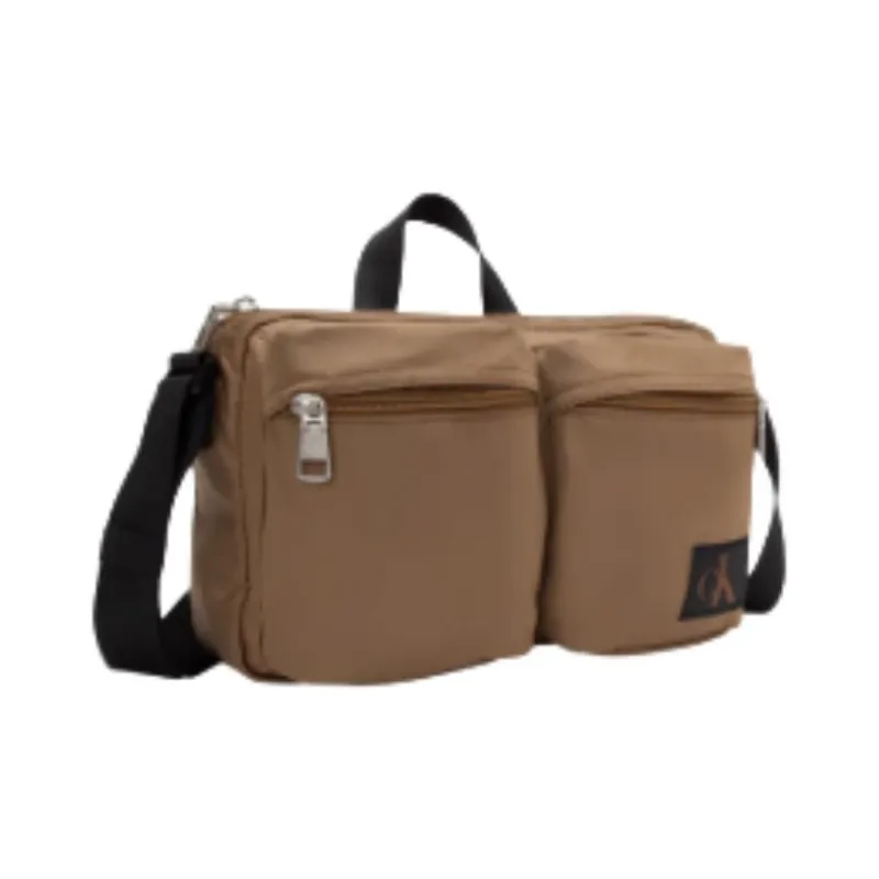 CALVIN KLEIN Fabric Shoulder Bag Crossbody Bag Handbag Medium Size Men's Earth Brown-1