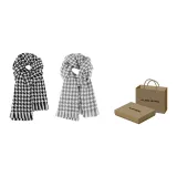 2 Pack (Black Houndstooth+Gray Houndstooth) Box