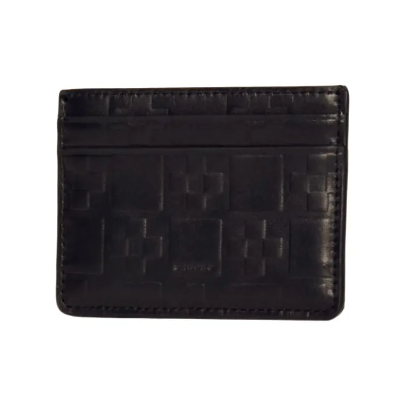 Sandro Cow Leather Card Holder Men's Black-0