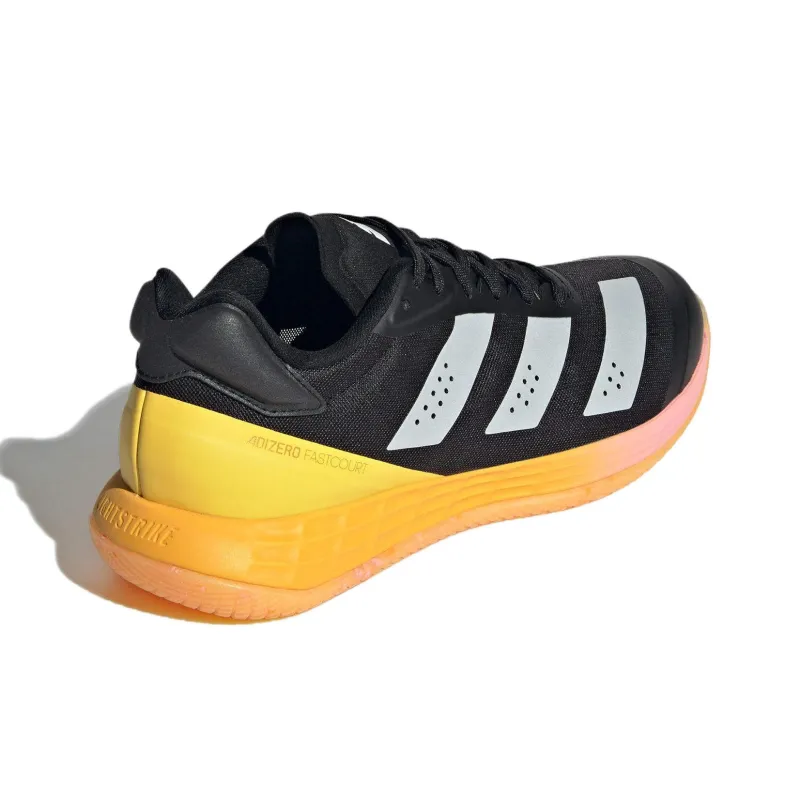Adidas Adizero Fastcourt Anti Slip Wear Resistant Low Top Training Shoes Women's Black White Yellow-3