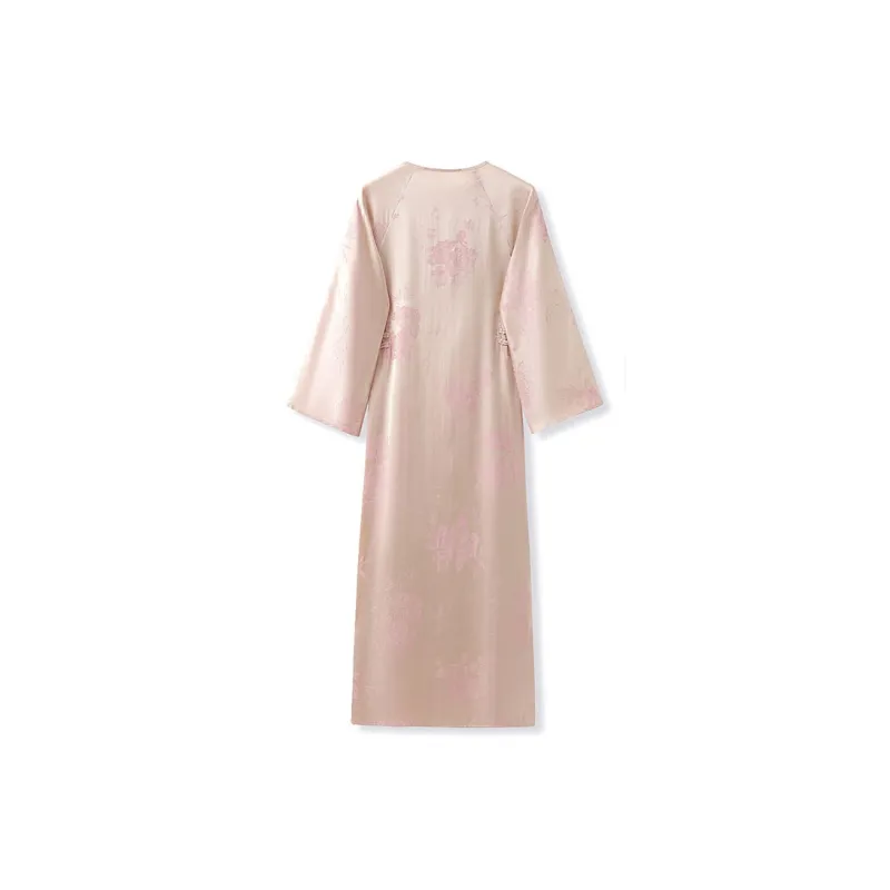 CHARM PICK Long Sleeved Dresses Women's Pink-1