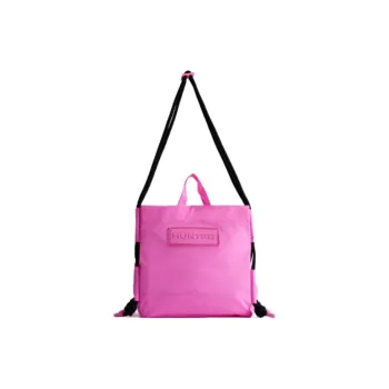 HUNTER Recycled Nylon Tote Bag, Shopping Bag, Shoulder Bag, Crossbody Bag, Handbag Unisex Neon Pink