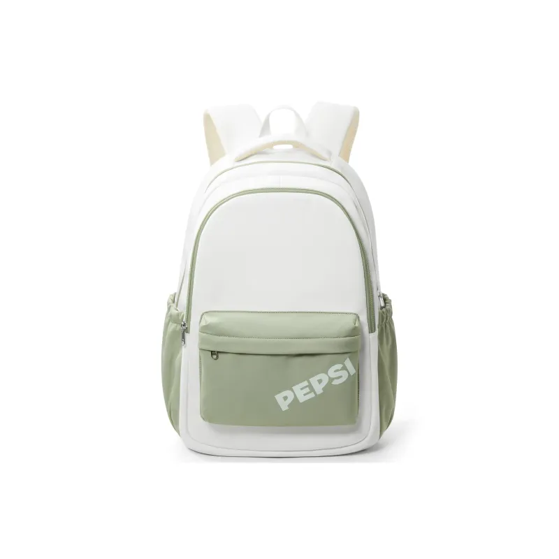 Pepsi Fabric Backpack Laptop Bag Backpack Regular Unisex White Green/Black-0