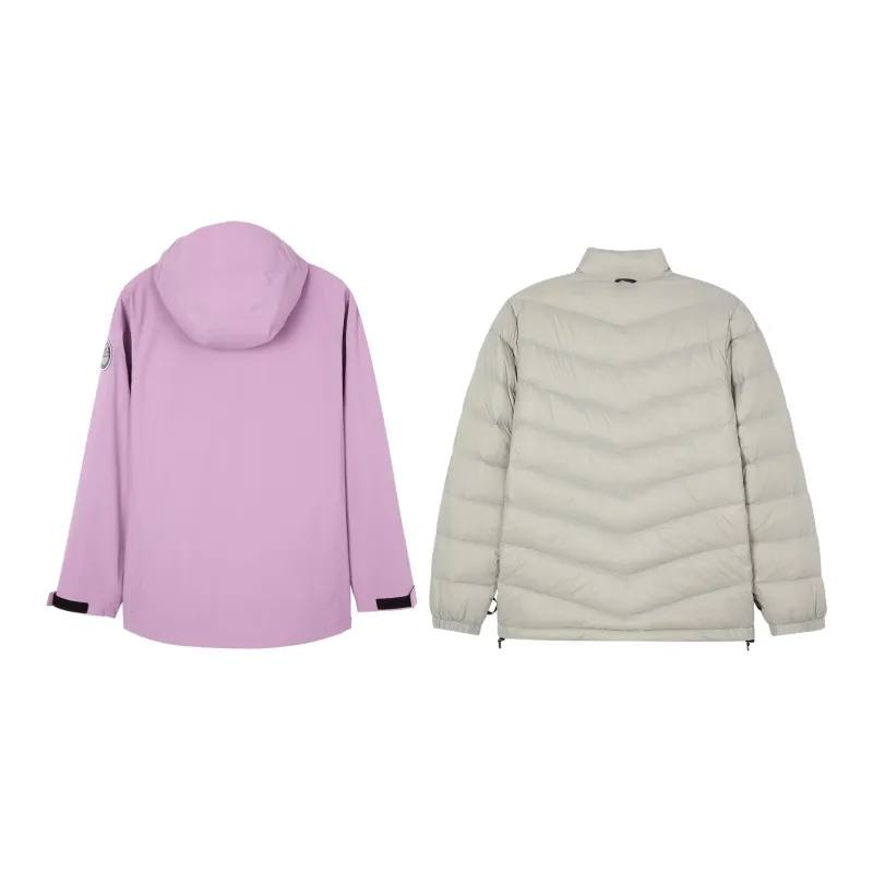 Skechers Hiking Urban Living/Travel/Commuting Thermal Windbreaker Jacket Women's Lavender Dusty Purple-2