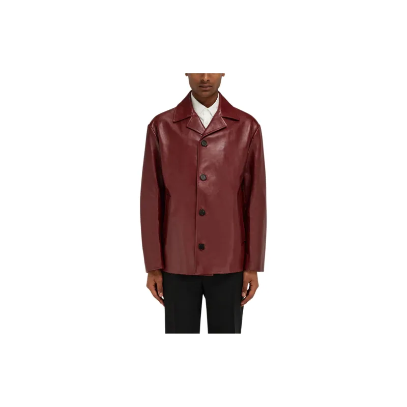 Ferragamo Buttoned Leather Jacket-1