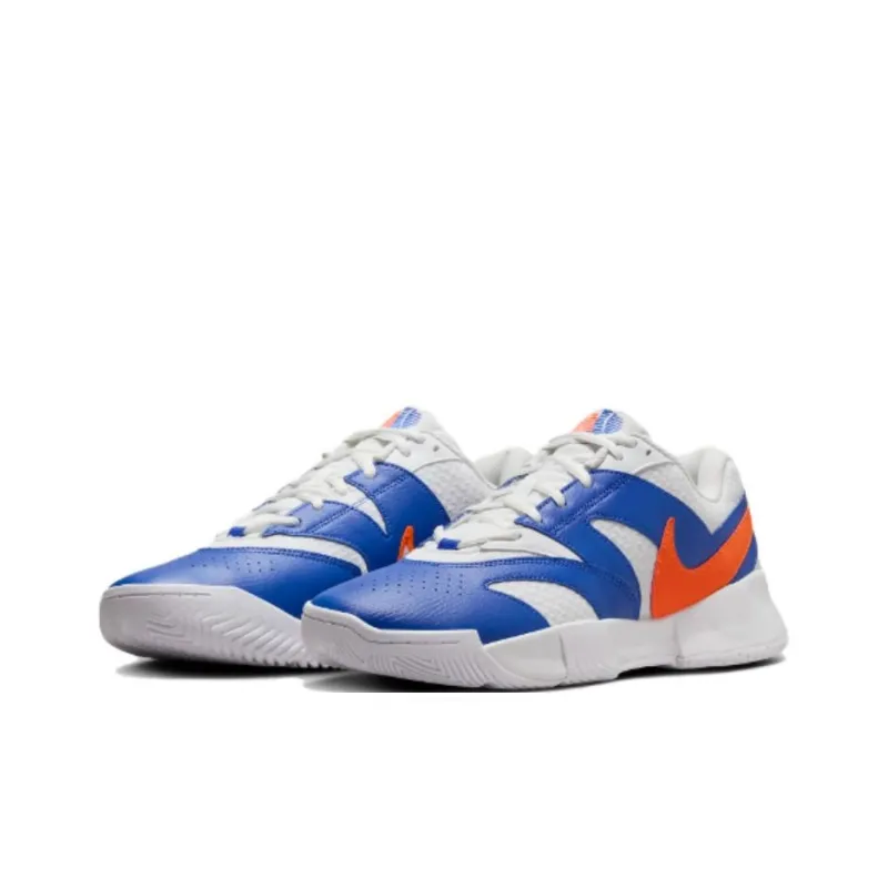 Nike Court Lite 4 Abrasion Resistant Low Top Tennis Shoes Unisex Gray Blue-2