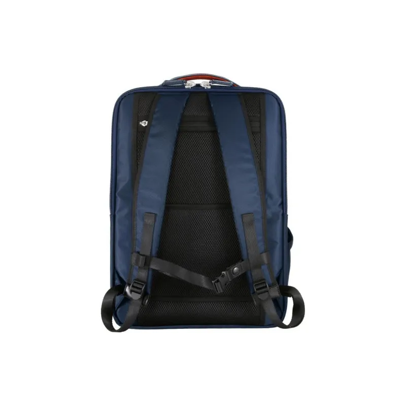 SAMSONITE Recycled Polyester Backpack Large Size Unisex Marine Blue With Orange Accents-4