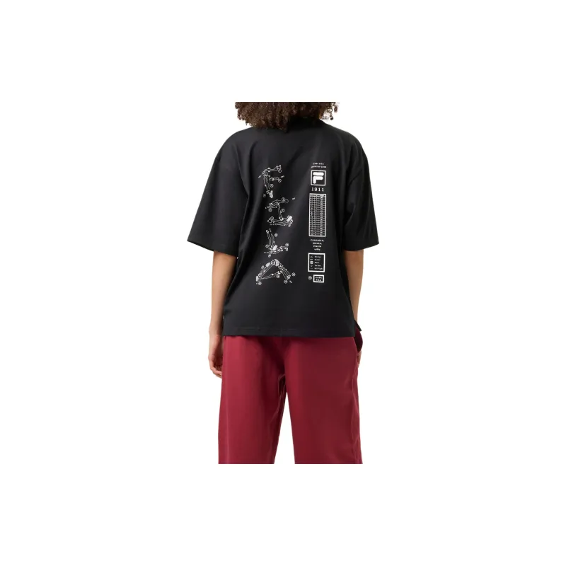 FILA Golf Series FW24 Country Club Course Map Bo T-Shirt Men's Black-6