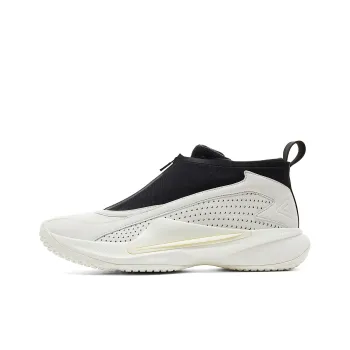 PEAK Taichi Ink Sword Cushioning Rebound Wear Resistant Slip Resistant Low Top Basketball Shoes Men's Ivory Black