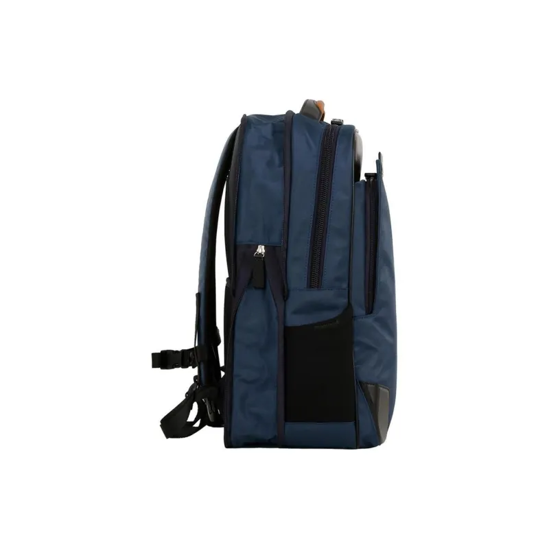 SAMSONITE Recycled Polyester Backpack Medium Size Unisex Marine Blue With Orange Accents-5