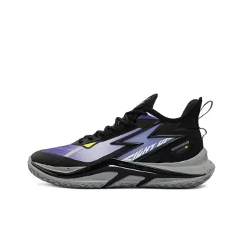 361° LIGHT UP Series Anti Slip Wear Resistant Low Top Basketball Shoes Men's Purple Black