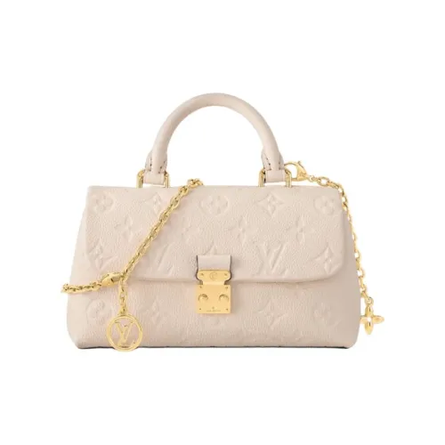 LOUIS VUITTON Embossed Grained Cow Leather Shoulder Bag Crossbody Bag Handbag Extra Mini Women's Ecru