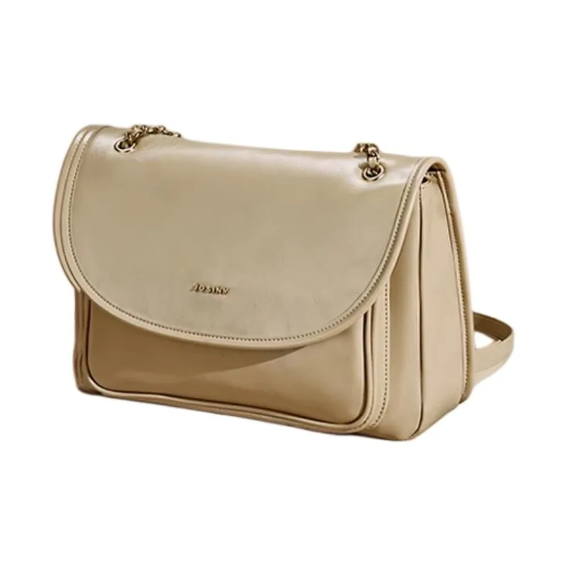 JOSINY PU Shoulder Bag, Portable Crossbody Bag Medium Size Women's Black/Ecru/Apricot/Brown-6