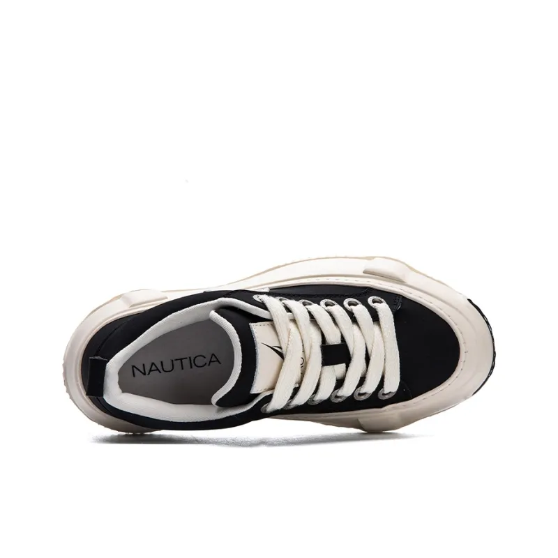 NAUTICA Laugh Slip Resistant, Abrasion Resistant, Lightweight Low Top Skateboard Shoes Women's Black-4