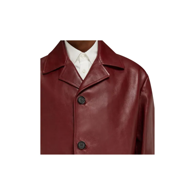 Ferragamo Buttoned Leather Jacket-5