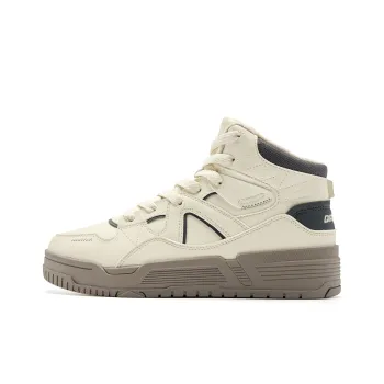 QIAODAN Skateboard Shoes Women's High Top Ice Pear/Lightning Gray