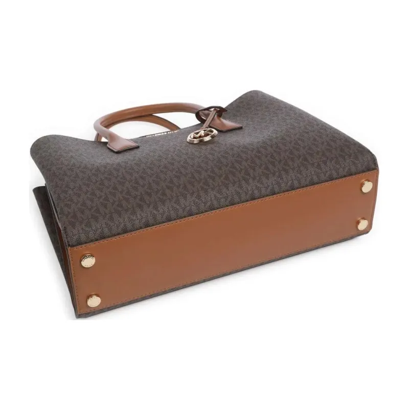 MICHAEL KORS Artificial Leather Shoulder Bag, Crossbody Bag, Handbag Tubas Women's Dark Brown & Acorn Brown-3