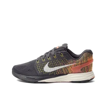 Nike LunarGlide 7 Slip-Resistant Breathable Low-Top Casual Running Shoes Women's Black Orange