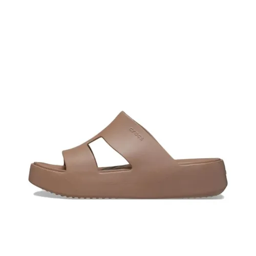Crocs Slip Resistant Cushioning Slide Slippers Women's Brown