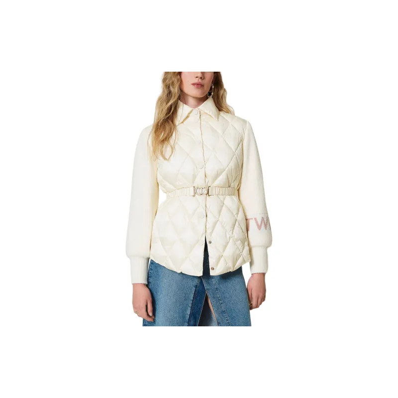 Twinset Panelled Quilted Jacket-2