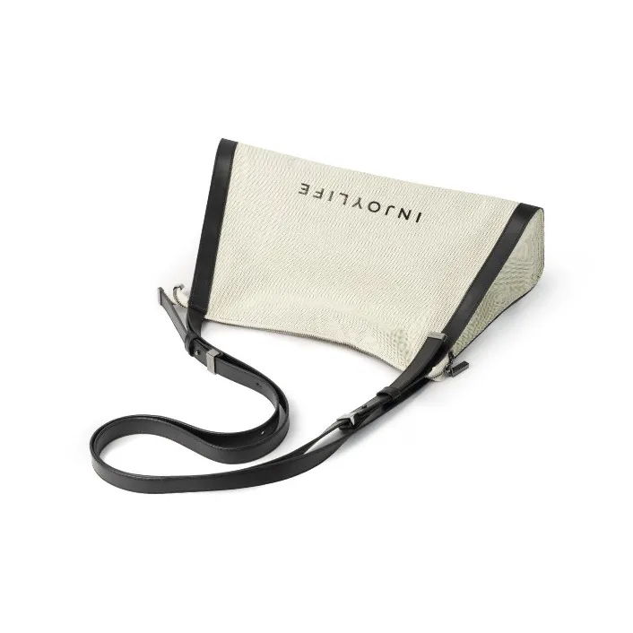 INJOYLIFE Canvas Tote Bag, Shoulder Bag Women's Ecru Multicolor-1