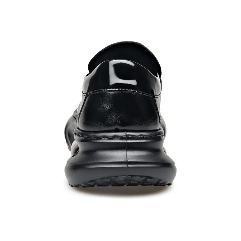 Xiwencha Men's Casual Shoes Men Low Top Black/Brown-2