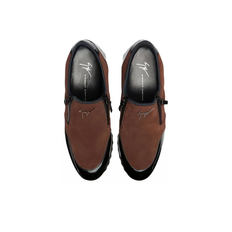 Giuseppe Zanotti Idle Run Suede Zip up Loafers-4