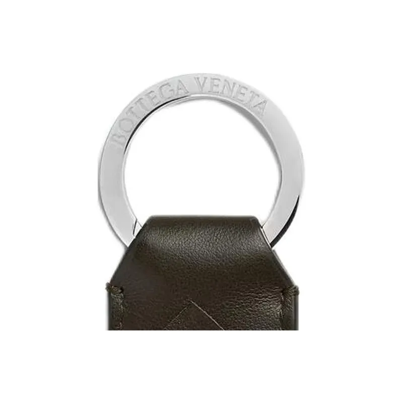 Bottega Veneta Calfskin Keychains Men's Khaki-2