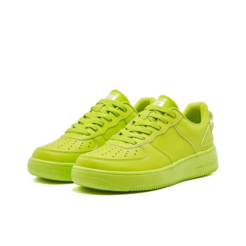 QIAODAN Skateboard Shoes Men Low Top Sour Lime Green-3