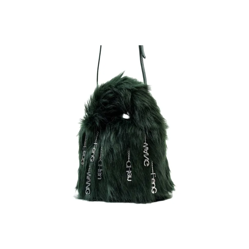 Feng Chen Wang Polyester Shoulder Bag, Crossbody Bag Regular Unisex Green-3