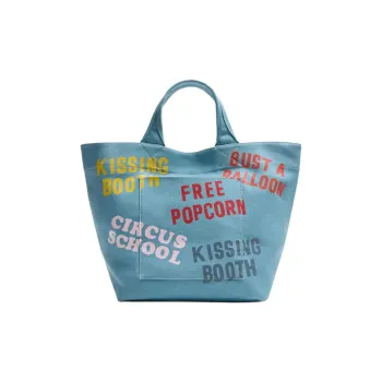 ZARA HARRY LAMBERT Collaboration Cotton Tote Bag Shopping Bag Handbag Men's Blue